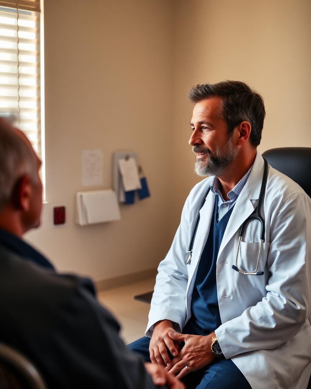 Consulta médica discreta sobre infertilidade masculina